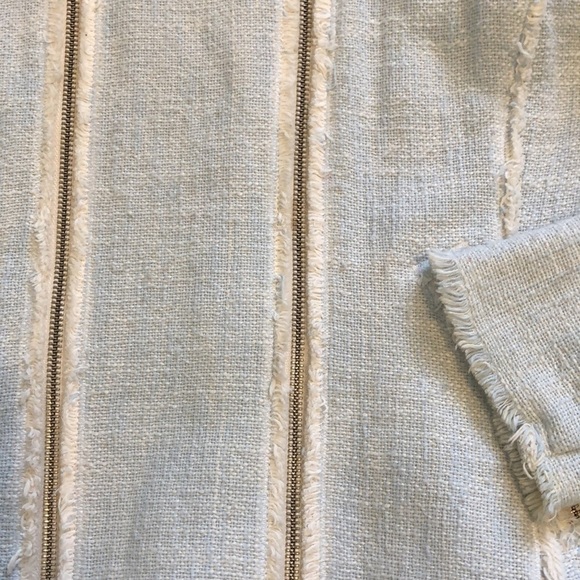 Sundance Womens Blazer Jacket Sz 10 Blue Fringe Tweed Western Boho Cottagecore - Picture 2 of 8